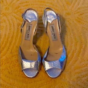 Jimmy Choo Silver Slingbacks